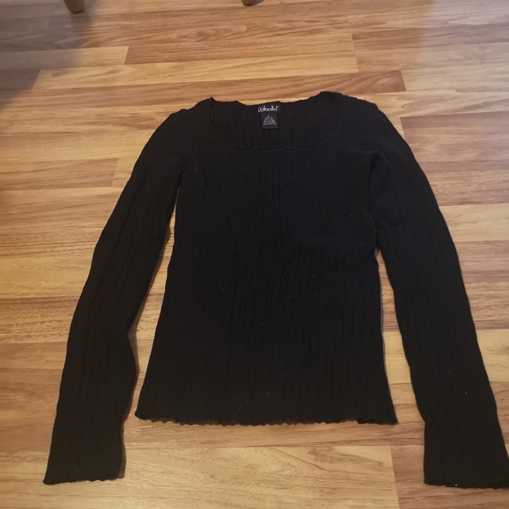 Black sweater with a nice attractive neck line